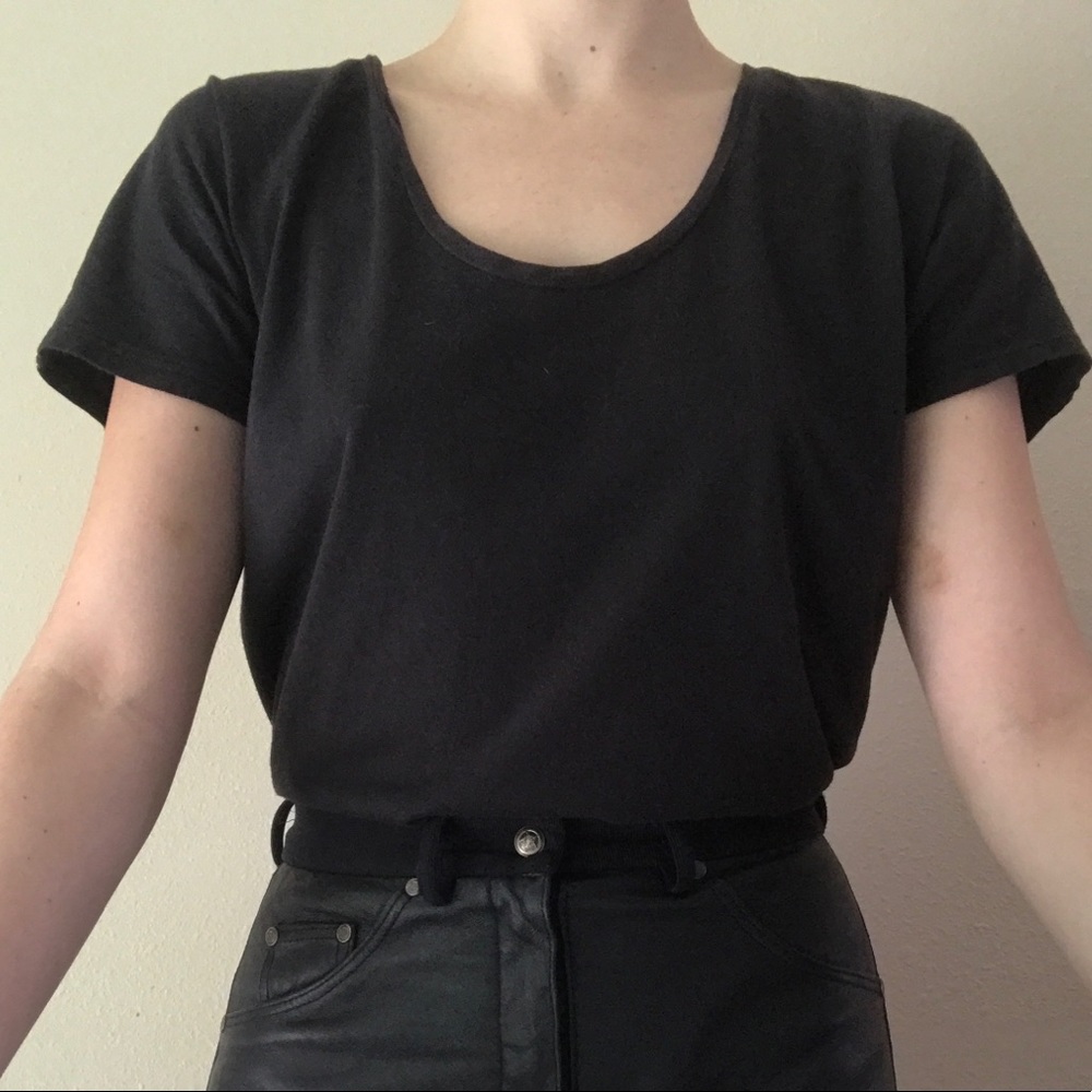 Black Everlane U-Neck Tee